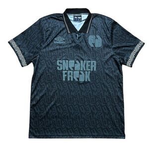 UMBRO X SNEAKER‎ FREAK Soccer Jersey Men's XL Black Rare World Cup S/S Shirt